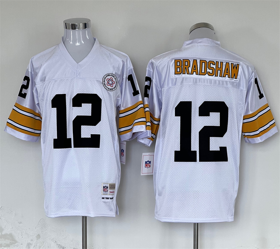 Men's Pittsburgh Steelers Terry Bradshaw Mitchell & Ness White Legacy Jersey